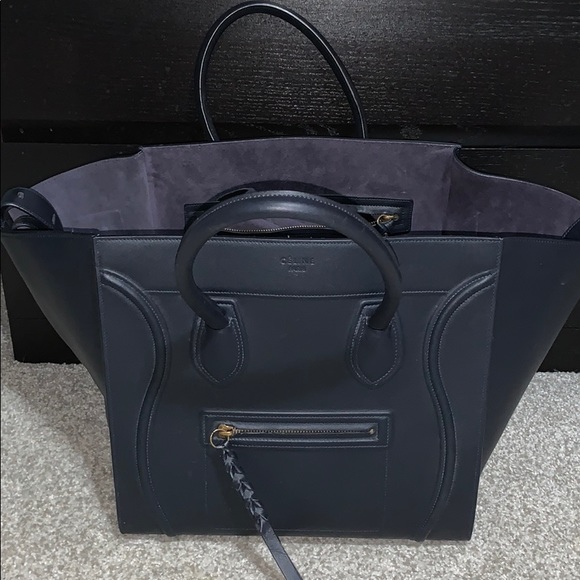 Celine Handbags - Celine Phantom Luggage Tote Bag Navy